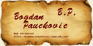 Bogdan Paučković vizit kartica